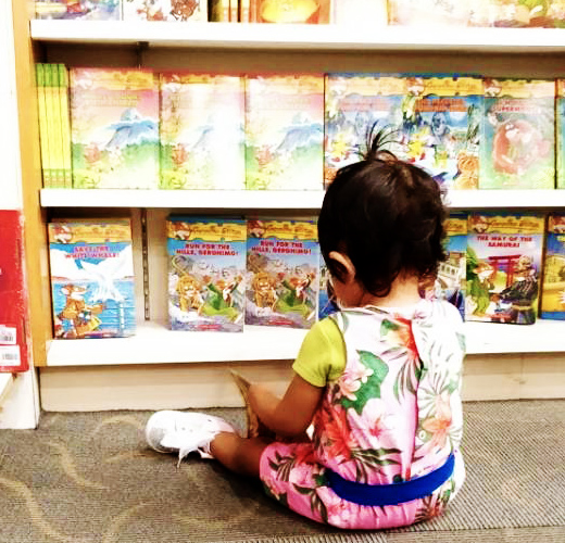baby and books