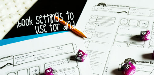 book settings to use for dnd